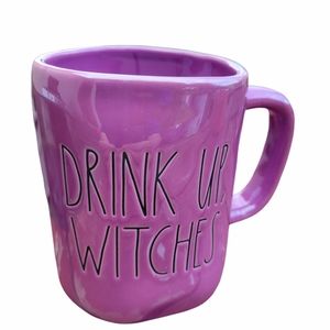 Rae Dunn Purple Luster Mug "Drink Up Witches"